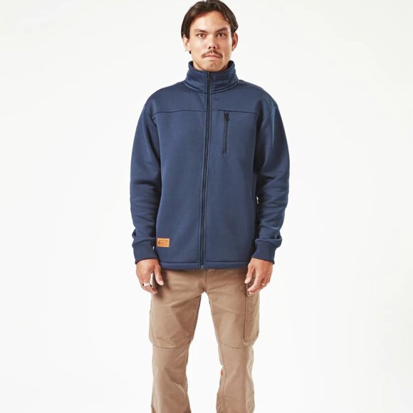 VOLCOM Jacket Men Fleece Jacket Full Zip Navy SWEATSHIRT MENS XXL NEW - Picture 1 of 7